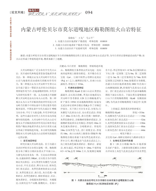 内蒙古呼伦贝尔市莫尔道嘎地区梅勒图组火山岩特征