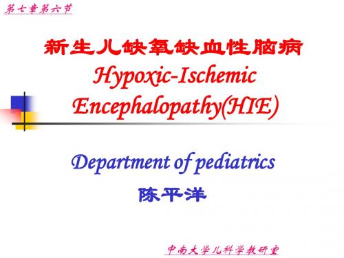 湘雅儿科精品课件-Hypoxic-Ischemic