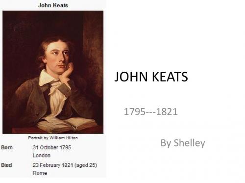 John Keats 约翰济慈