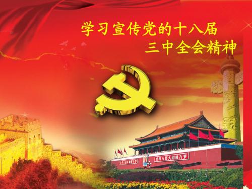 十八届三中全会精神学习