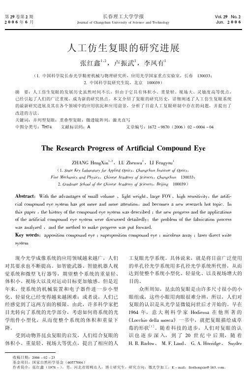 人工仿生复眼的研究进展