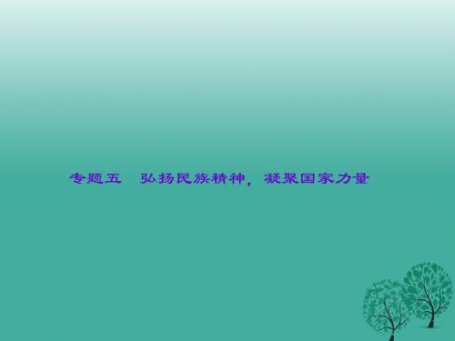 聚焦中考2017中考政治第二轮热点专题大突破专题五弘扬民族精神凝聚国家力量课件
