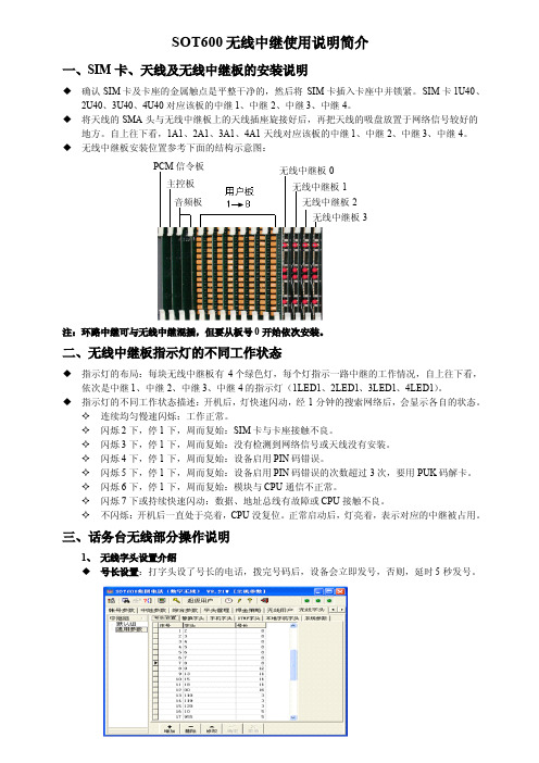 SOT600无线中继使用说明简介