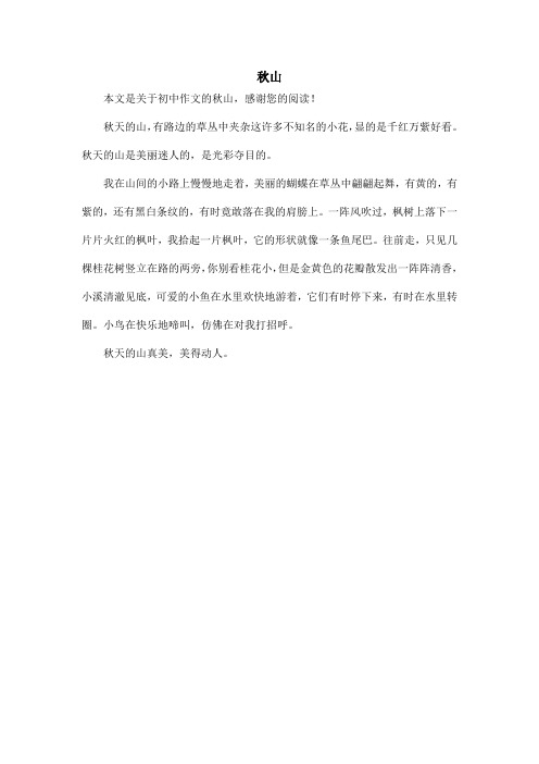 秋山_初中作文_1