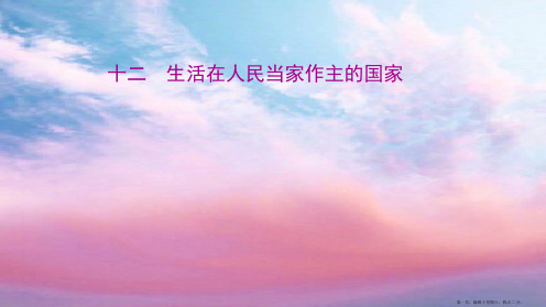 2022版高考政治一轮复习课时作业十二生活在人民当家作主的国家课件新人教版202206102355