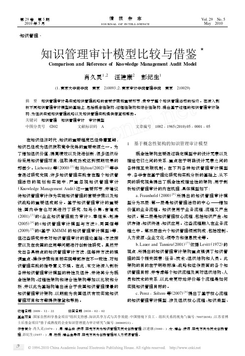 知识管理审计模型比较与借鉴