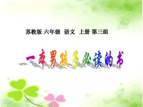 苏教版六年级上册《一本男孩子必读的书》PPT课件 2