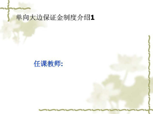 单向大边保证金制度介绍1