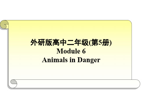 高三英语Animals-in-Danger课件