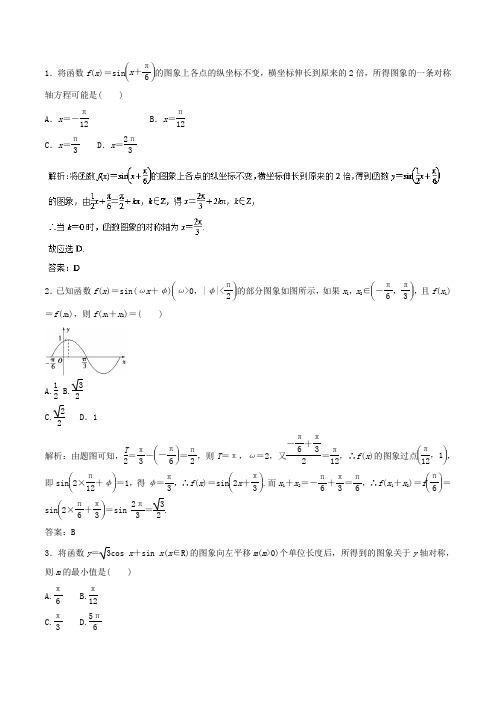2018年高考数学(文)考纲解读与热点难点突破专题05三角函数图象与性质-Word版含解析.doc