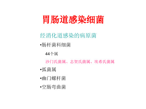病原微生物学课件：胃肠道细菌