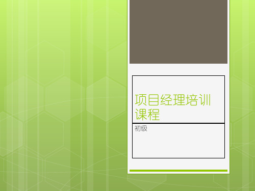项目经理培训课程(PPT30页).pptx