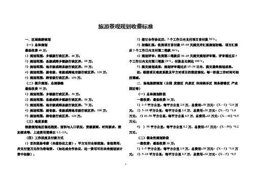旅游景观规划收费标准