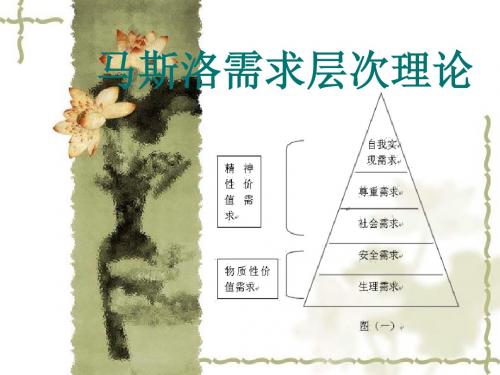 马斯洛需求层次理