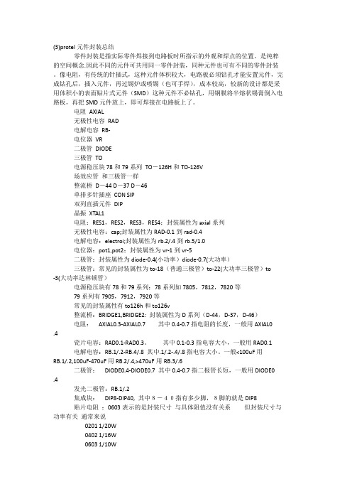 protel的封装