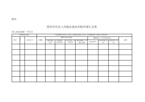 一次性领取表格