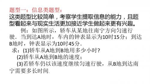运动速度的几种类型解题方法