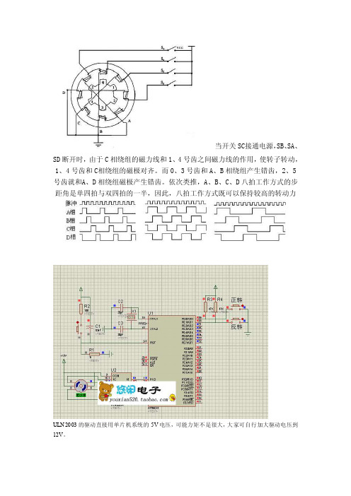 毕业设计51单片机控制步进电机正反转的工作原理Protues仿真DXP