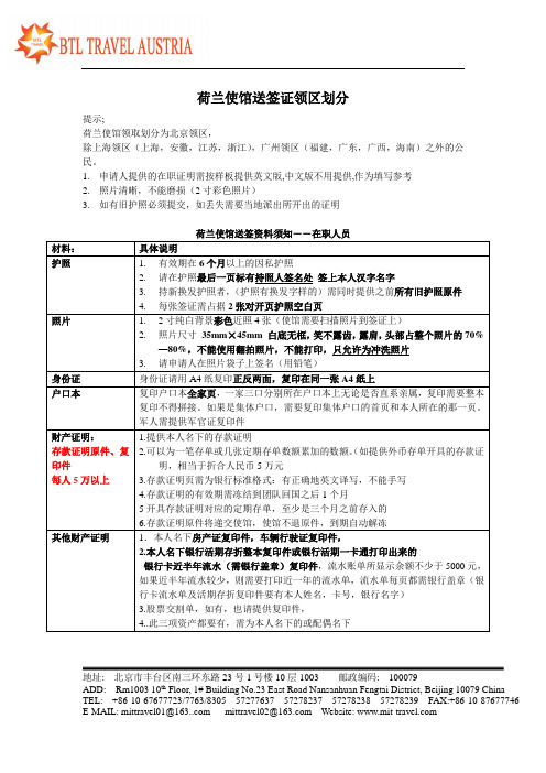 荷兰签证须知