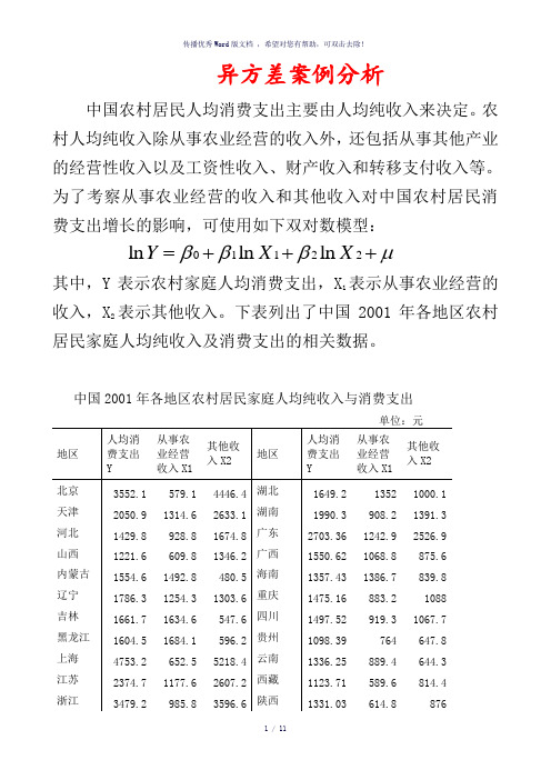 异方差案例分析