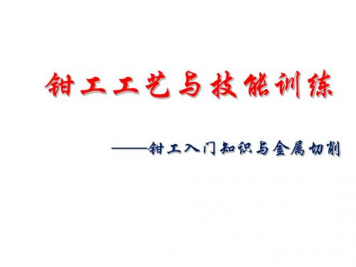 钳工工艺与训练