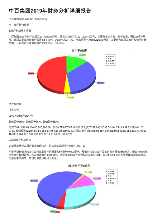 中百集团2019年财务分析详细报告