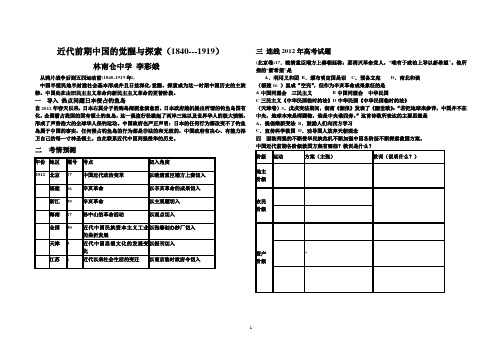 近代中国的觉醒与探索二教案