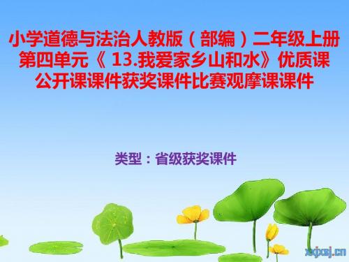 小学道德与法治人教版(部编)二年级上册第四单元《13我爱家乡山和水》公开课获奖课件比赛观摩课课件B027