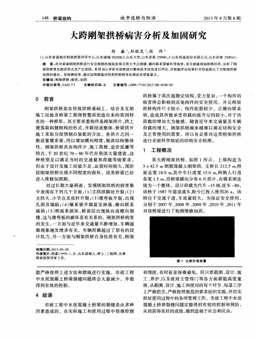 大跨刚架拱桥病害分析及加固研究