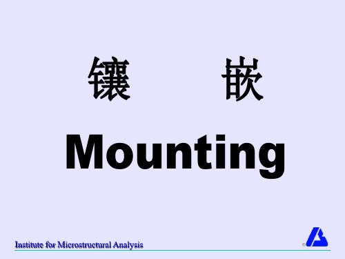 2.试样制备(2)镶嵌包埋篇