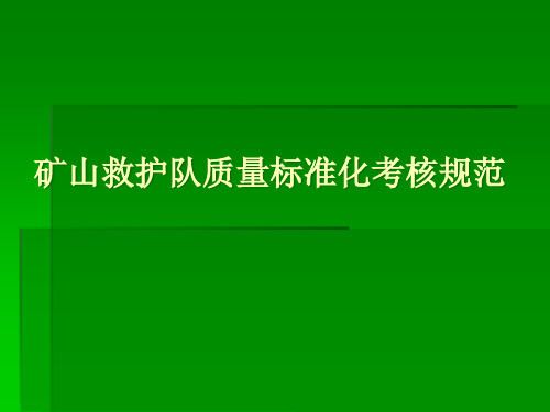 矿山救护队质量标