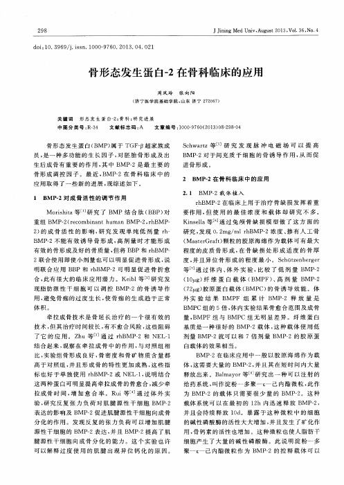 骨形态发生蛋白-2在骨科临床的应用