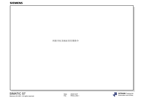 间接寻址及地址寄存器指令