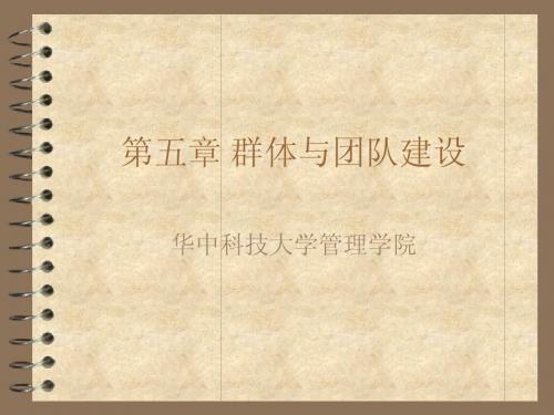 组织行为学-第五章 群体