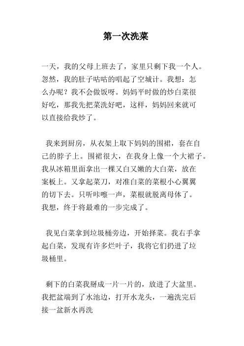第一次洗菜