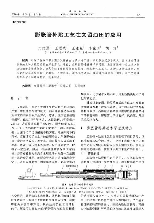 膨胀管补贴工艺在文留油田的应用
