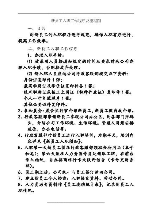 新员工入职程序及流程图70467