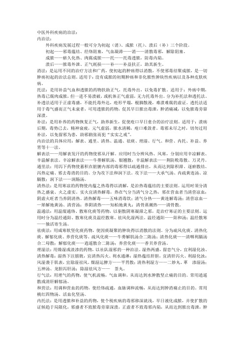 中医外科疾病的治法