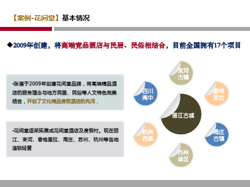 品牌民宿精品文化客栈花间堂众筹案例ppt课件