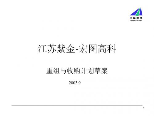 某公司重组与收购计划草案(共 94张PPT)