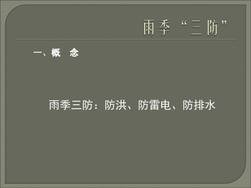 雨季三防培训课件