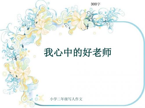 小学二年级写人作文《我心中的好老师》300字