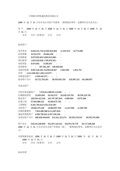 2009中国联通(庞倩)