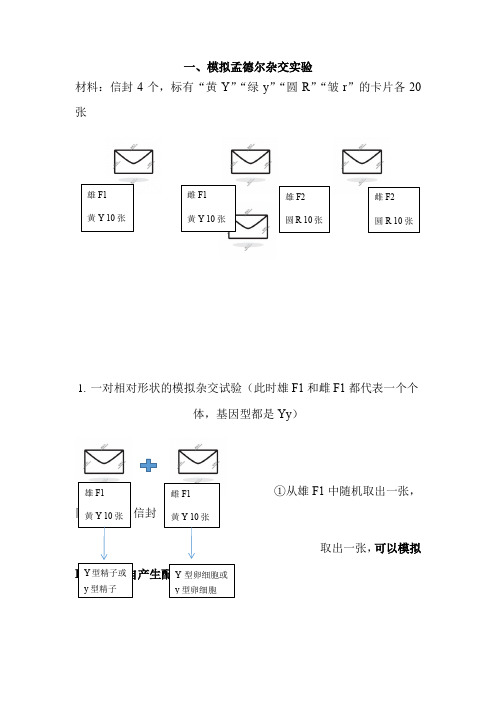 2021年高考生物浙教版必修二三实验知识点整合高考前快速复习