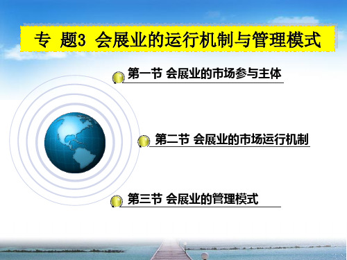 专题3 会展业的运行机制与管理模式