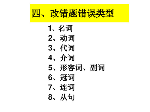语法填空and 改错