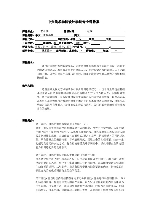 2006造型基础教案
