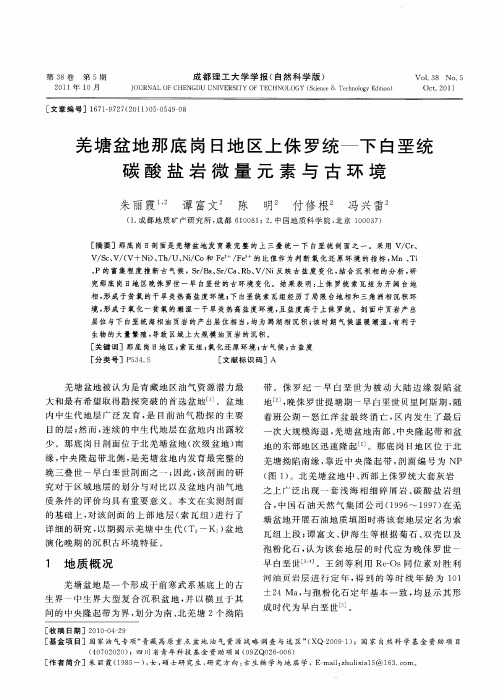 羌塘盆地那底岗日地区上侏罗统—下白垩统碳酸盐岩微量元素与古环境