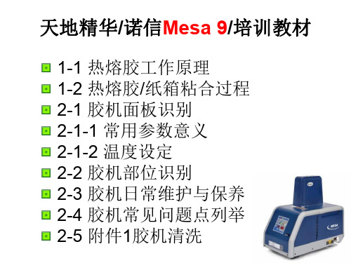 诺信Mesa胶机 基础培训教材
