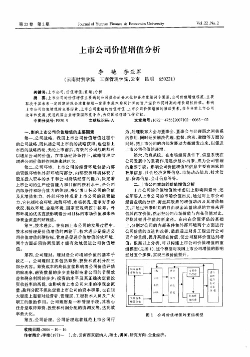 上市公司价值增值分析